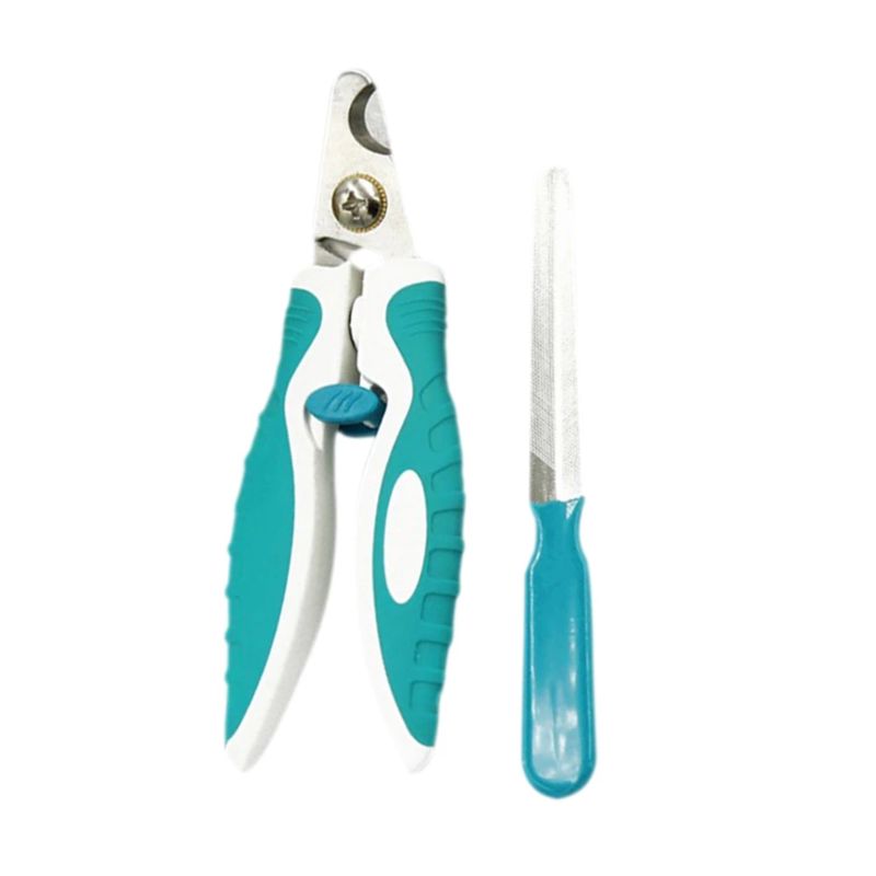 Professional Stainless Steel Dog Nail Clippers Polisher Scissors Pet