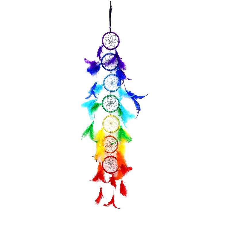 Promotional Dream Catcher Feather Dreamcatcher Metal Rings Macrame Dream Catcher