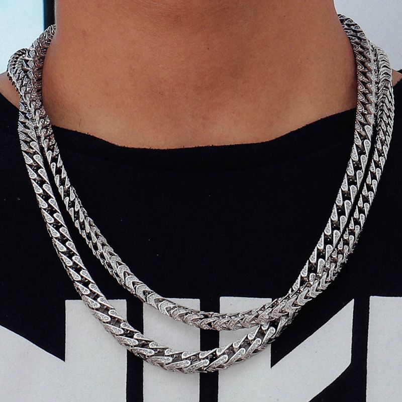 Punk Miami Cuban Choker Necklace Collar Statement Hip Hop Big Chunky Gold Color Thick Chain Necklace Men Jewelry
