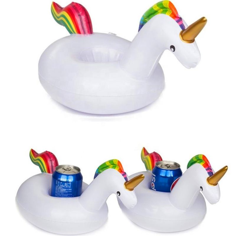 Pvc Inflatable Floating Unicorn Beer Can Drink Holder