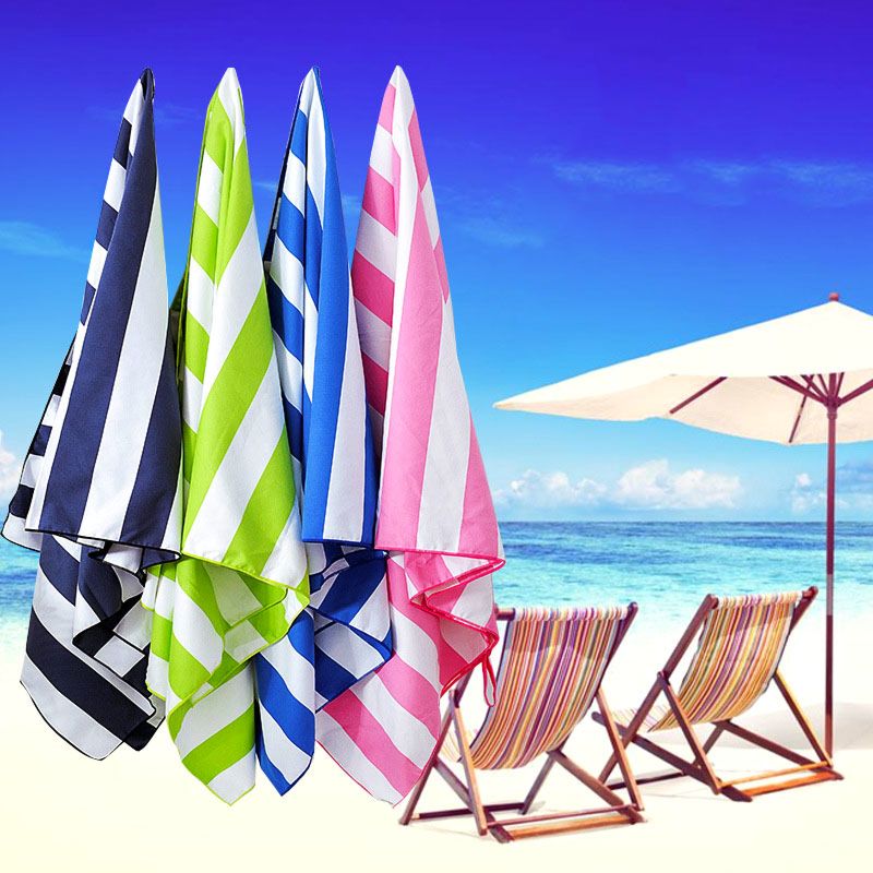Quick Drying Stripe Large Microfiber Sand Free Beach Towel