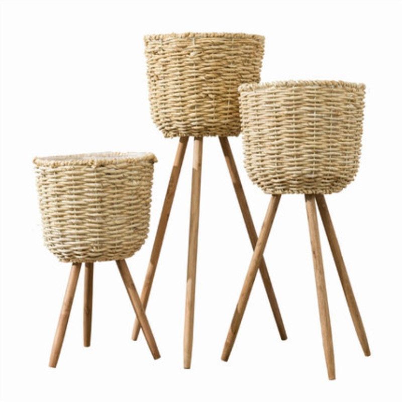 Rattan Plant Stand Plant Rattan Plant Stands Planters Basket Stand for Home Decor