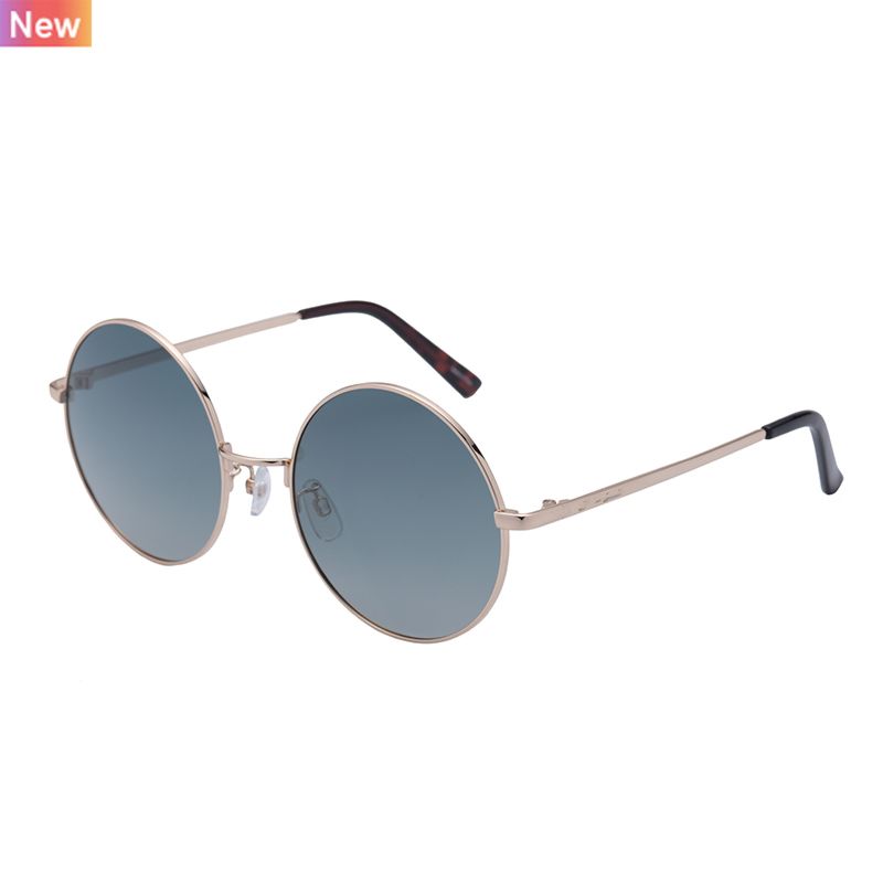 Ready Stock Eyewear Retro Metal Frame round Women Shades Polarized Sunglasses