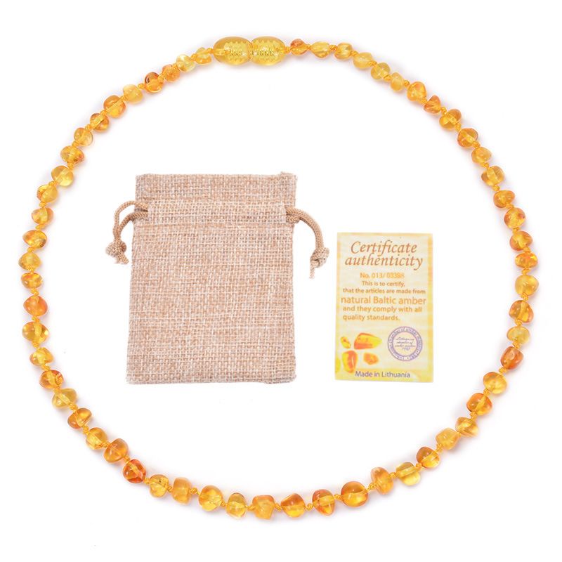Real Baltic Amber Beads Necklace Amber Baby Teething Necklace