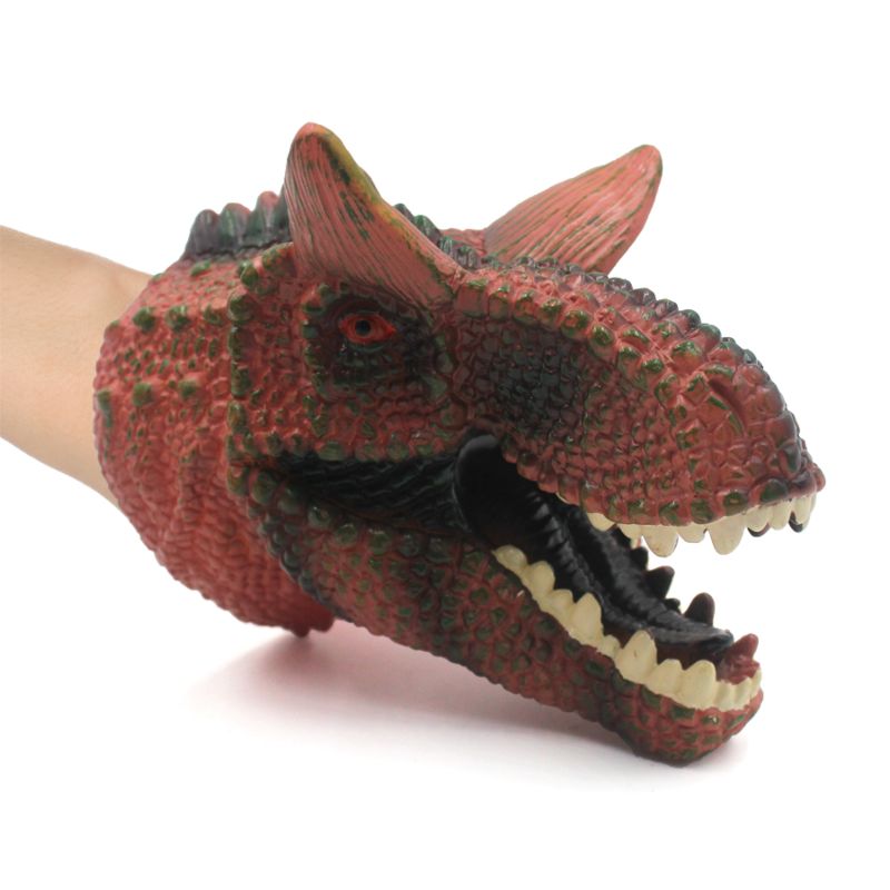 Realistic Large Soft Animal Rubber Toy Dinosaur Hand Puppet