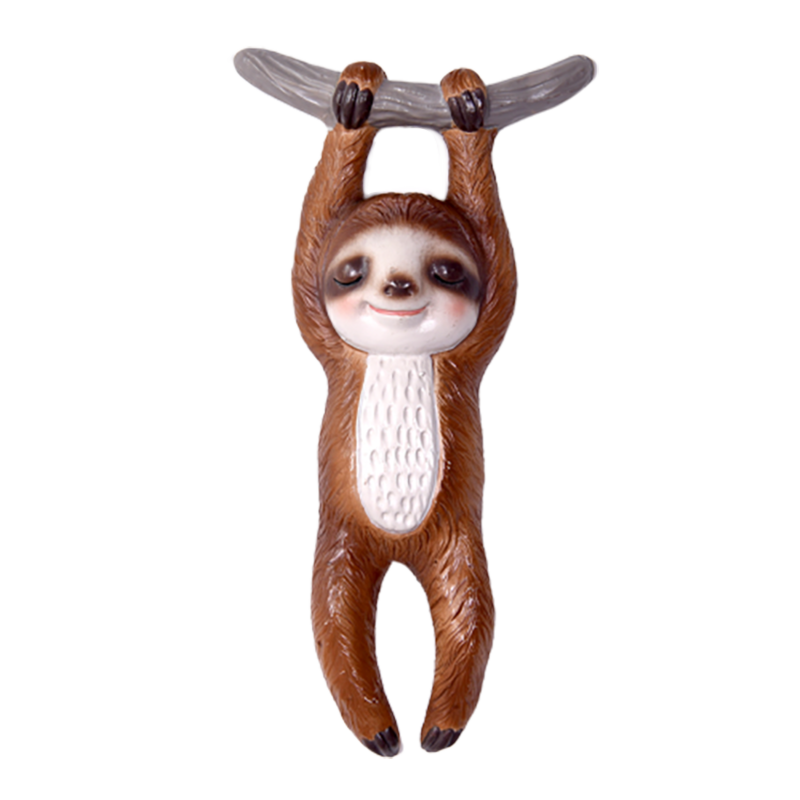 Resin Animal Sculpture Hanging Sloth Wall Decorations Art for Living Room