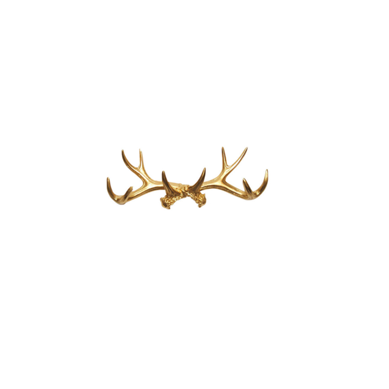 Resin Gold Deer Anlter Wall Decoration