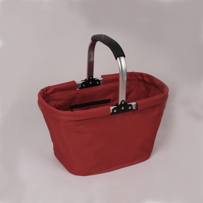 Reusable Supermarket Groceries Travel Shopping Picnic Camping 600D Fabric Foldable Shopping Basket