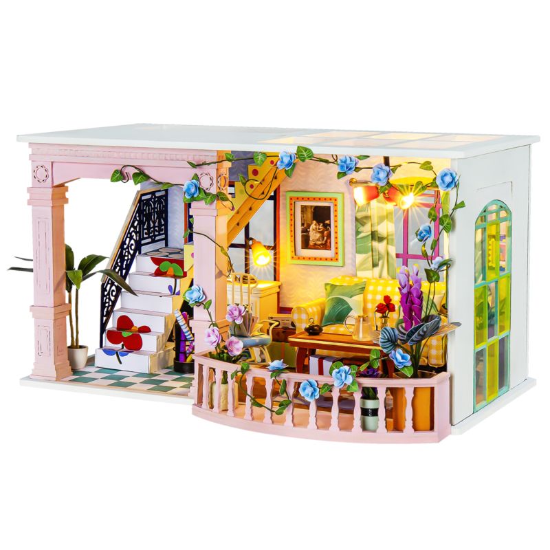 Wooden Dollhouse Miniatures DIY for Kids