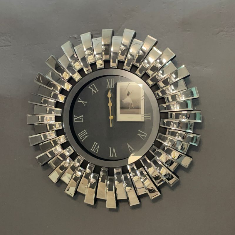 Round Mirrored Wall Clock Wall Clock for Wall Clocks Ebay Modern Digital