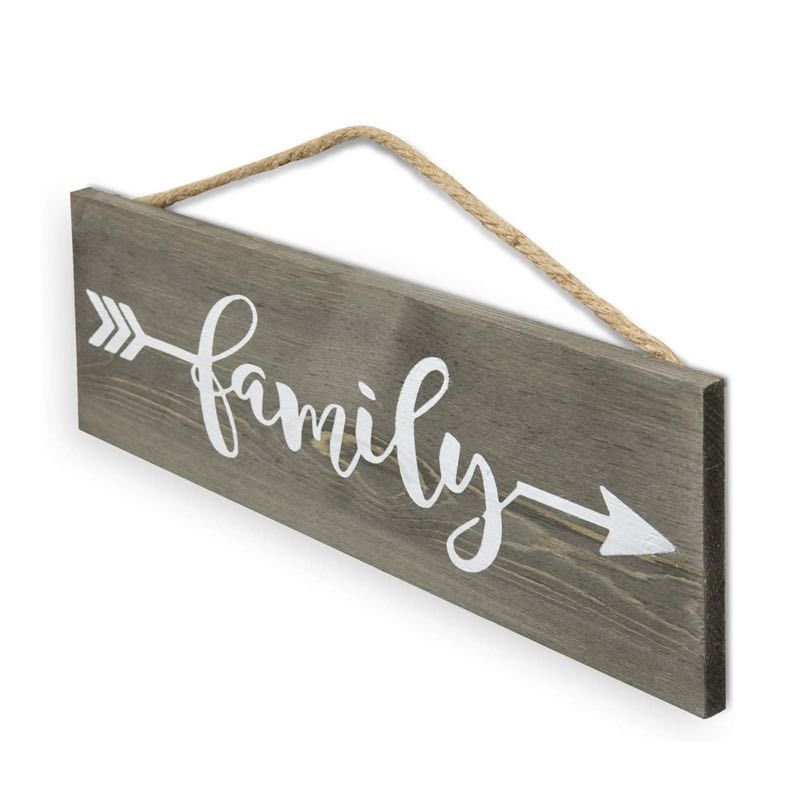 Rustic Wooden Welcome Sign Hanging Family Sign