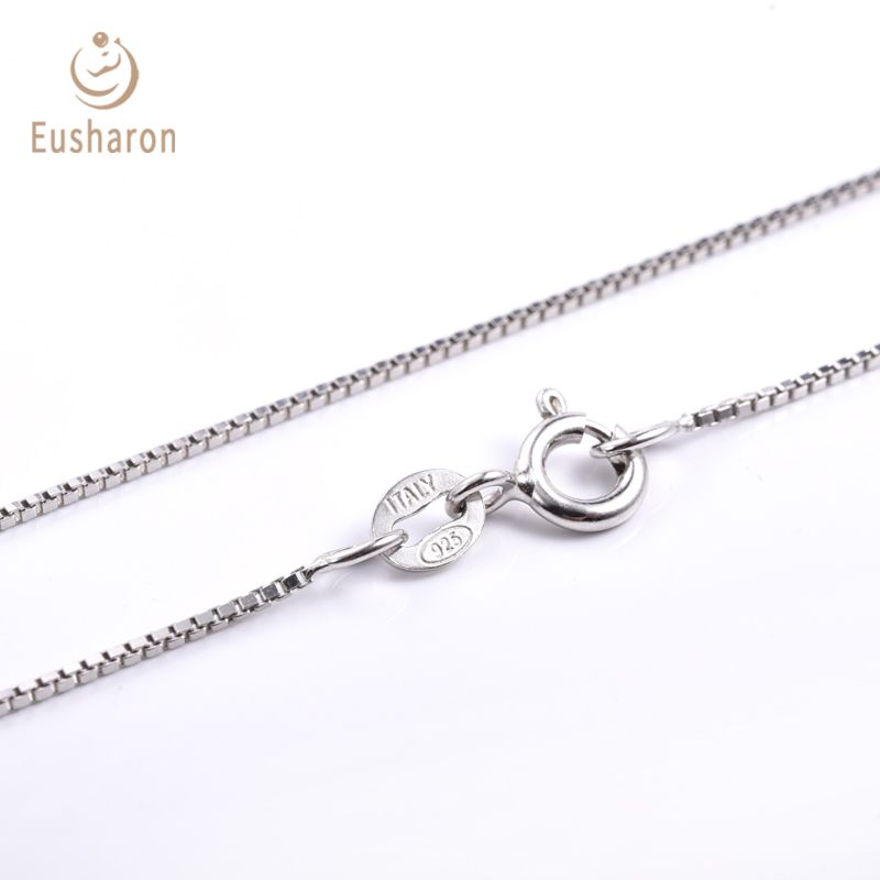 S925 Pure Sterling Silver Italy Box 18 Inch Necklace Chain