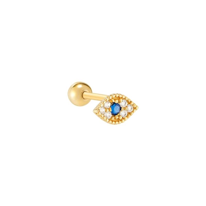 S925 Sterling Silver Ins European and American Eye Diamond Piercing Cartilage Earrings