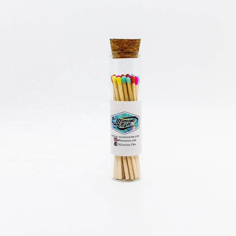 Safety Glass Bottle Matches Wooden Colorful Matches Promotional Jar Match