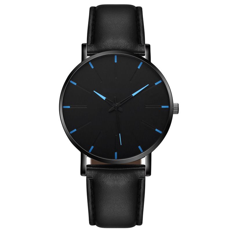 Sell Minimalist Design Men's Leisure Business Stock Watch Men's Couple Watch Ultra-Thin Quartz Simple Watch