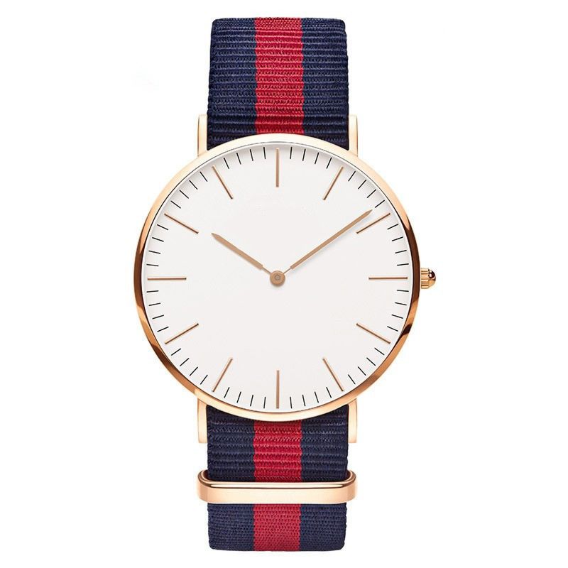 Sell Thin Case Elegance Price Quartz Watches Ladies Women Minimalist Nylon Strap Watch