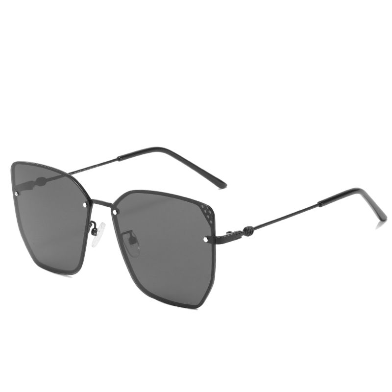 Semi-Rimless Sunglasses Women Vintage Unique Hollow Sunglasses Men Punk Glasses Shades Uv400