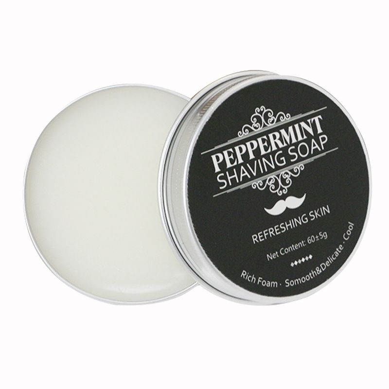 Shaving Soap for Men Natural Coconut Oil Peppermint Shaving Cream Natural Plant Ingredients