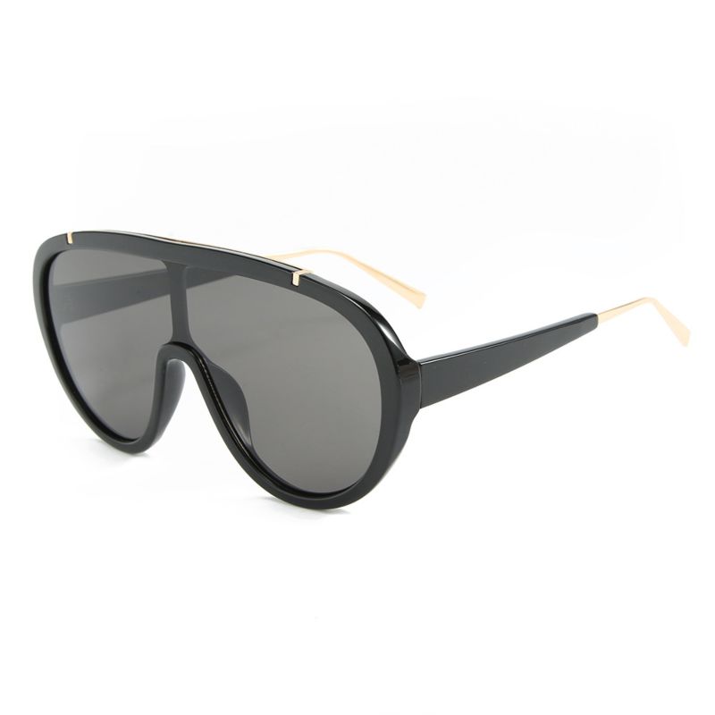 Shiny Classic Uv400 Man Women Big Frame Shades Sunglasses