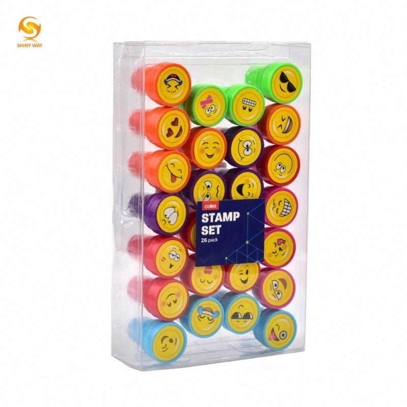 Shinyway Professional Direct Supply Plastic Stamp Toy Style Self-Inking Emoji Stamp for Children Kids