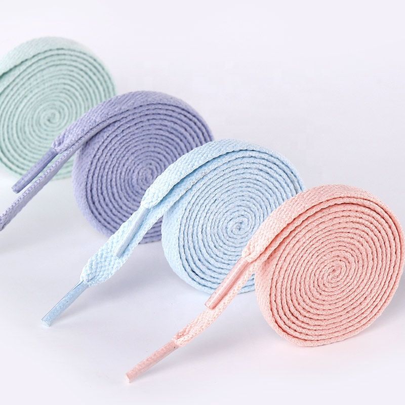 Shoelaces Classic Jelly Color Flat Polyester Shoe Laces Cute Pink Color Sneaker Sports Shoelace