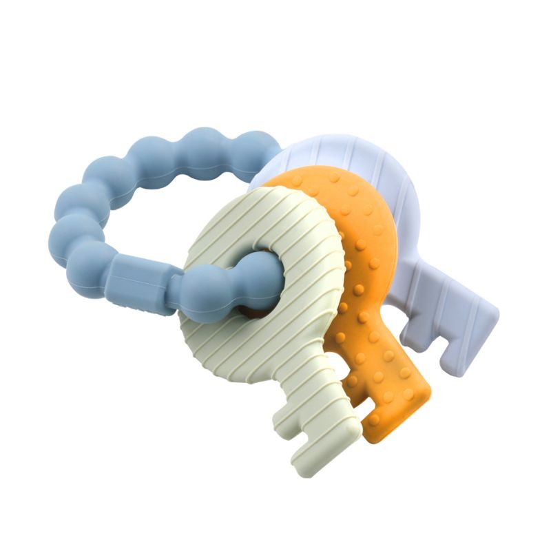 Silicone Teether Toys for Newborn Babies Key Teething Chew Toy Bracelets Infant Pacifier Teeth Training