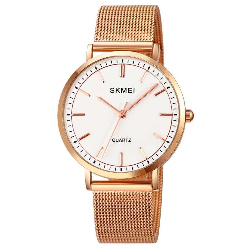 Skmei 1664 Minimalist Womens Quartz Wristwatches Ultra Thin Stainless Steel Ladies Watch