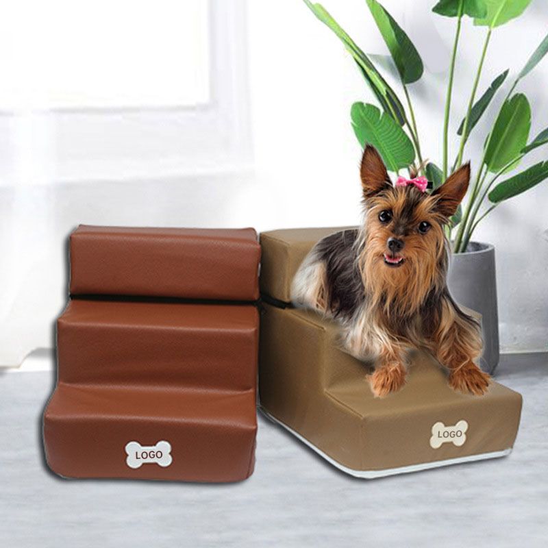 Sleeptight Sturdy Non-Skid Portable Pet Dog 3 or 4 Steps Tool Foam Pet Stairs for Dogs and Cats
