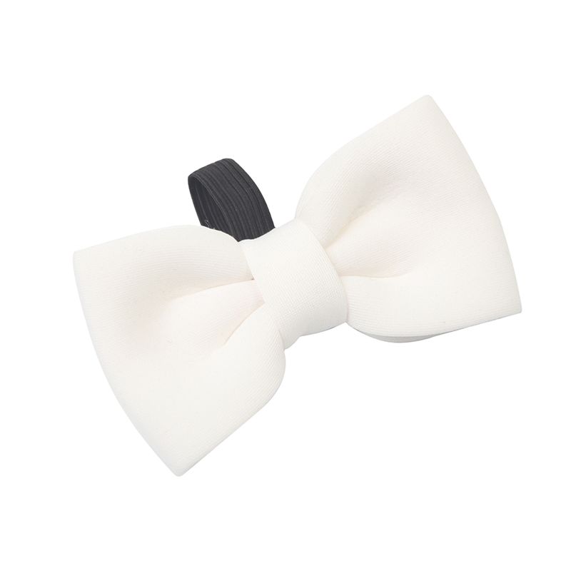 Slide on Collar White Bow Ties for Dog Pets Adjustable Mini Bowties