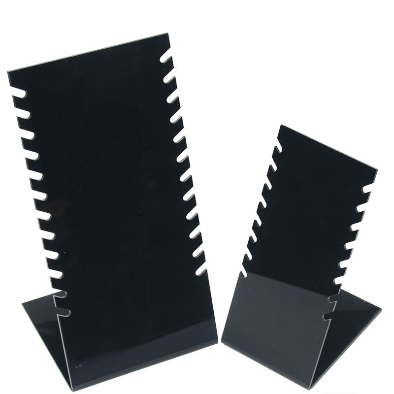 Small Black White Acrylic Necklace Pendant Board Holder Stand for Jewelry Display