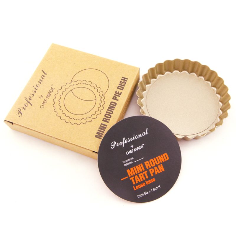 Small Food Grade Reusable 4 Inch Mini round Wave Edge Pie Dish Pan