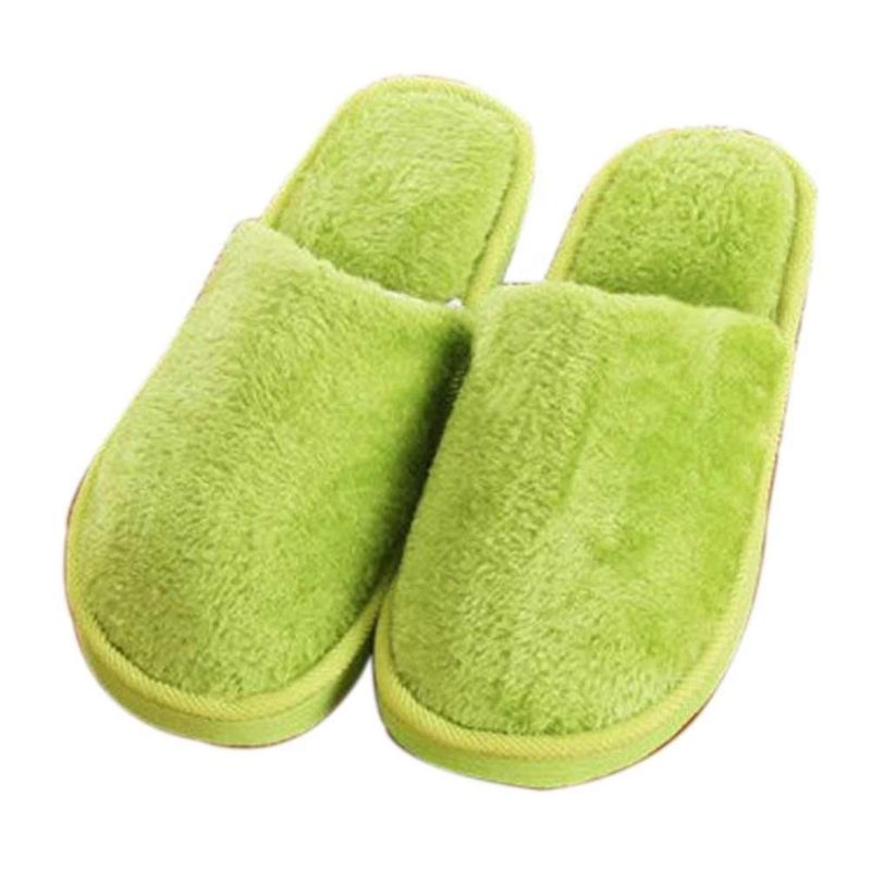 Soft Plush Cotton Cute Slippers Shoes Non-Slip Floor Indoor Home Furry Slippers Men Shoes for Bedroom