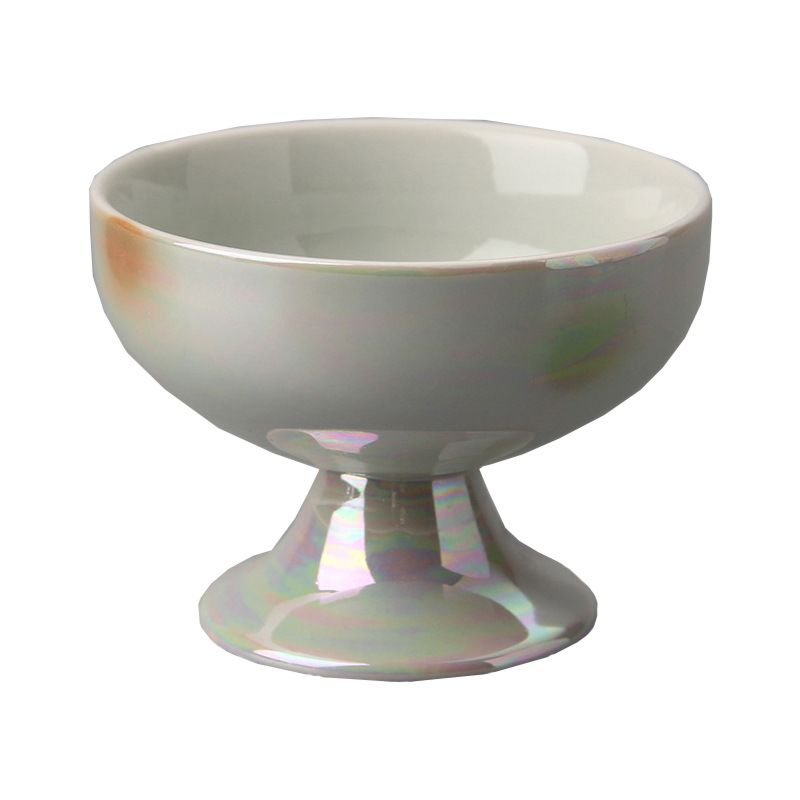Solhui Japanese Pearl Glazed Ceramic Dessert Bowl Tall Ice Cream Bowls