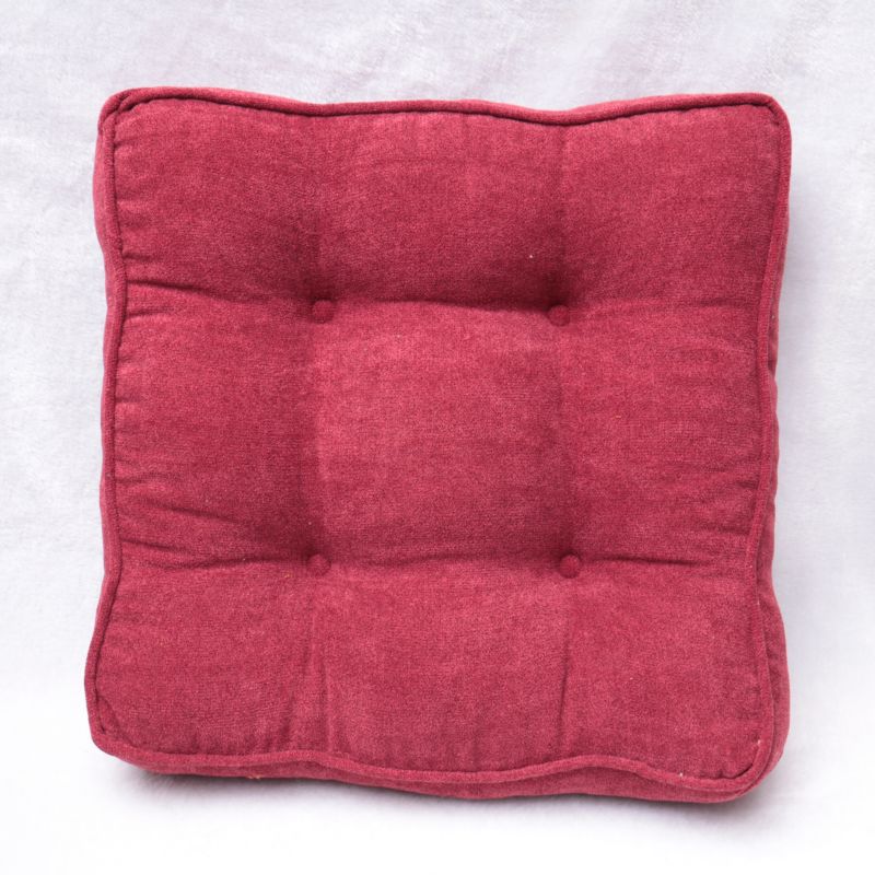 Solid Square Seat Cushion, Polyester Pillow Seat Corduroy Chair Pad Tatami Floor Cushion for Living Room
