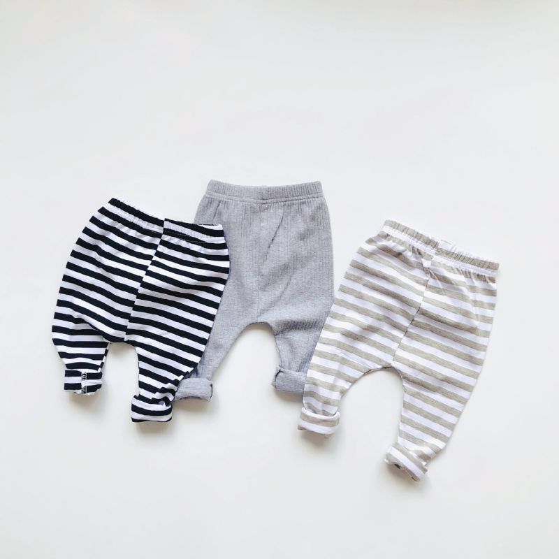 Spring Autumn 0-20M Baby Pants 100% Cotton Newborn Boys Girls Trousers Kid Wear Infant Toddler Stripe Clothing