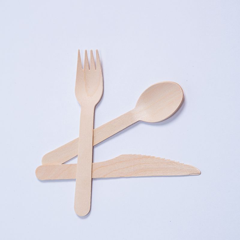 Spt Eco Friendly Spoons Wood Knife Fork Disposable Wooden Bamboo Cutlery Sets