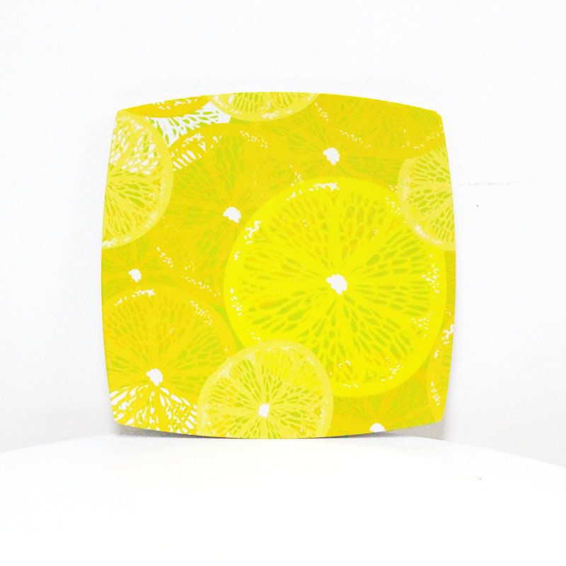Square Plastic Plates Green Dinner Plates for Restaurant