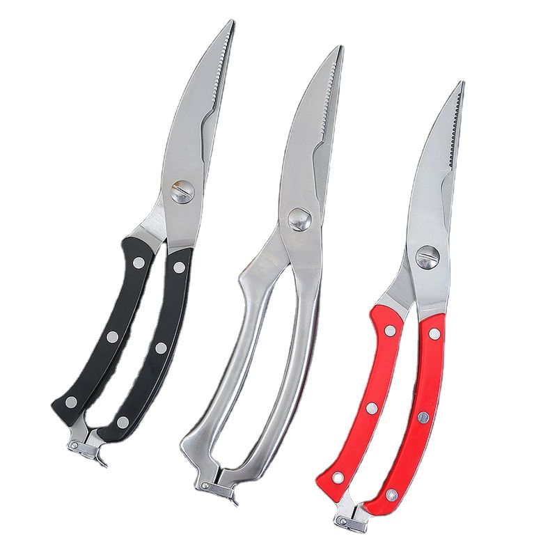 Stainless Steel Kitchen Chicken Bone Scissors Food Scissors Multifunctional Fishbone Scissors Supplies