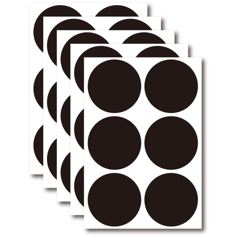 Storage Black Waterproof round Label Sticker for Food Container Classification Label