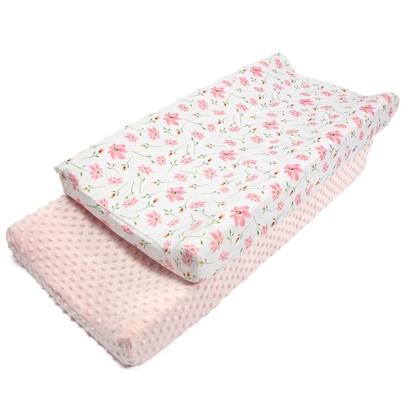 Stretchy Minky Fabric Changing Pad Cover Cradle Sheet Changing Table Pads Covers for Boys&Girls