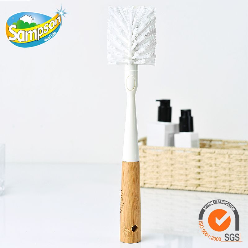 Bamboo Handle Nylon Bristle Glass Cleaning Brush