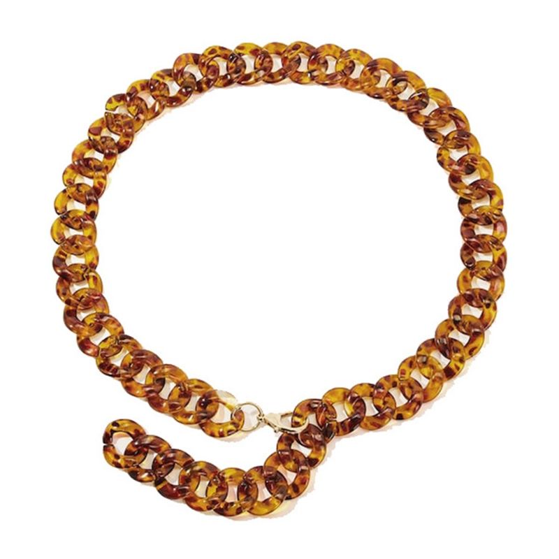 Stylish Acrylic Overdye Resin Casual Women Waist Chain Belt