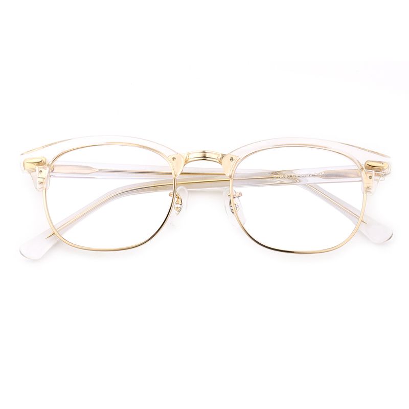 Stylish Dtl003 Hand Made Acetate Clear Transparent Eyebrow Style Optical Frames