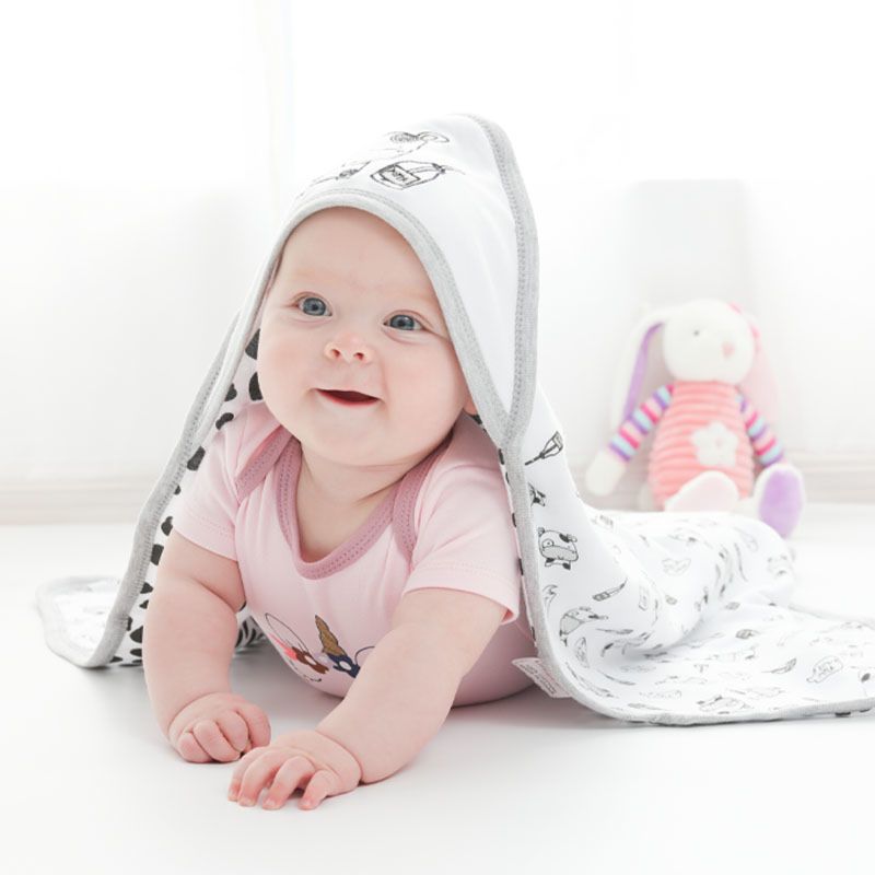 Supply 100% Animal Hooded Towel Cotton Pattern Printing Poncho Baby Hooded Towel Newborn Blanket