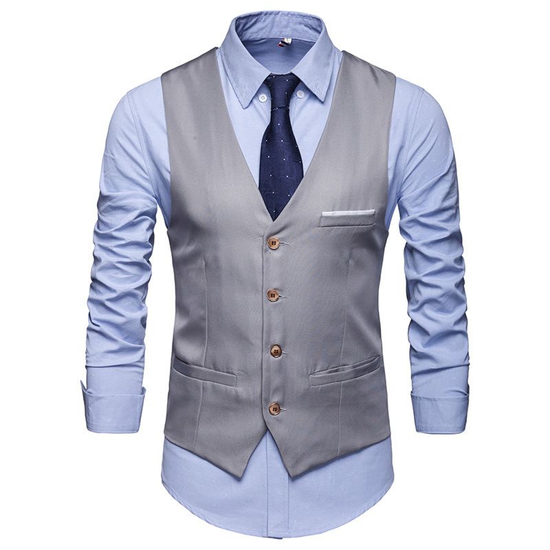 Supply Black Slim Vest Body Suit Waistcoats Men for Men