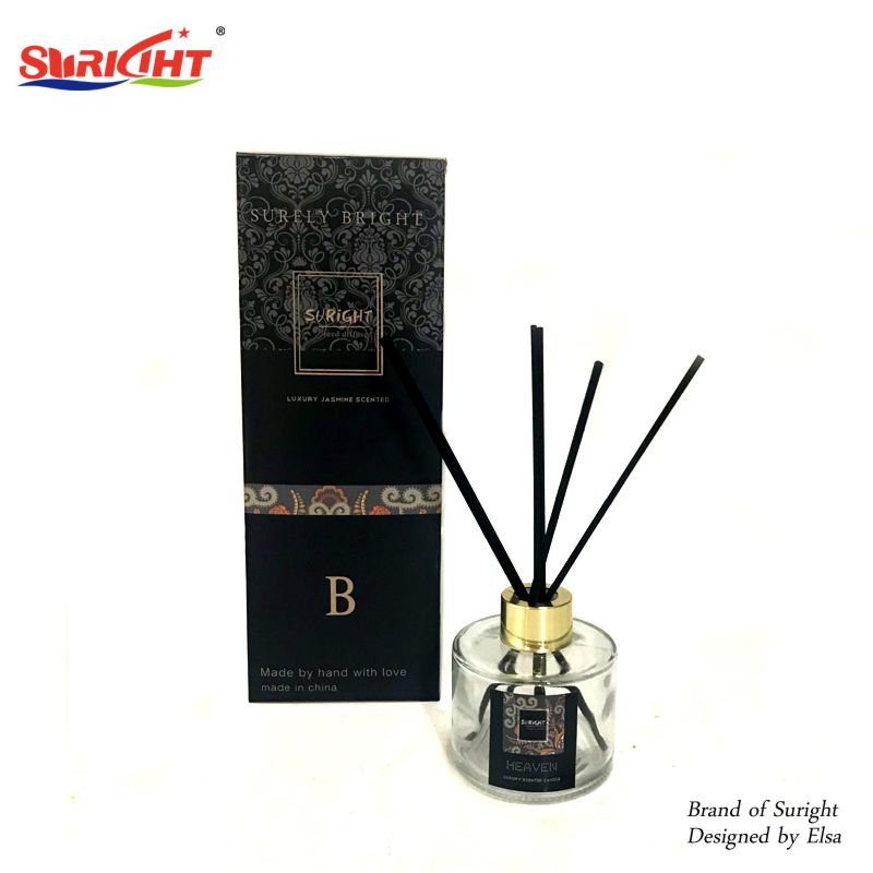 Suright Black Serie Home Decoration Reed Diffuser with Customer Logo Sticker