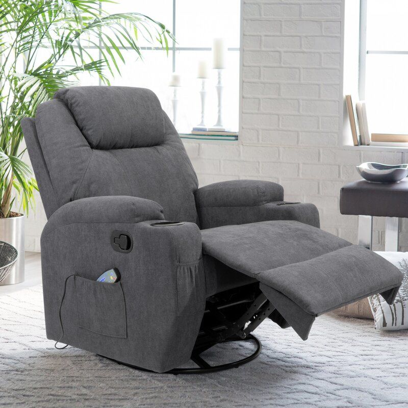 Swivel Rocker Reclining Heated Massage Recliner Chair