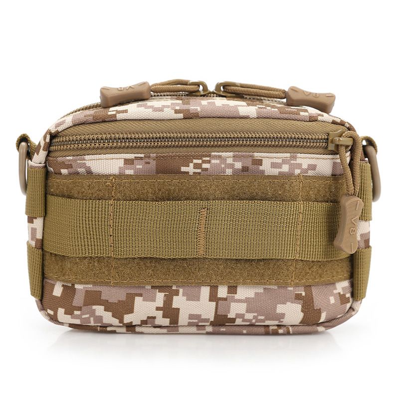 Tactical Molle Shoulder Bag Outdoor Fanny Pack Pouch Bag with Rubber Patch Logo