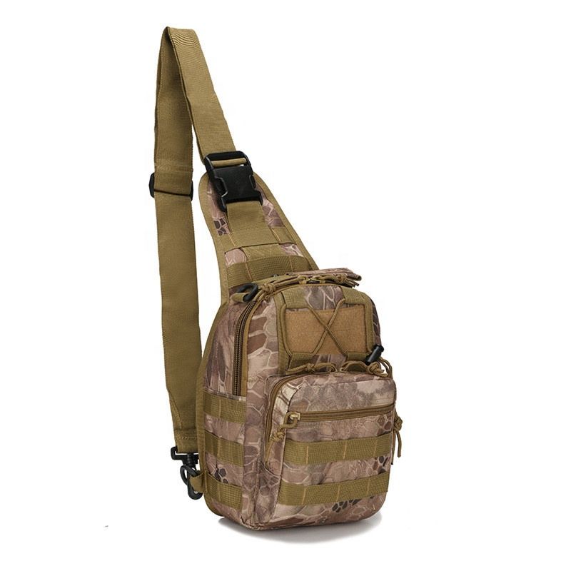 Tactical Shoulder Bag 600D Outdoor Military Molle Sling Backpack Sport Chest Pack Daypack Bags for Camping, Hiking, Trekking