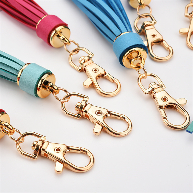 Tassel Keychain Women Cute Tassel Keychain Accessories Pu Leather Car Bag Gold Key Ring Fringe Jewelry Friends Xmas Gift